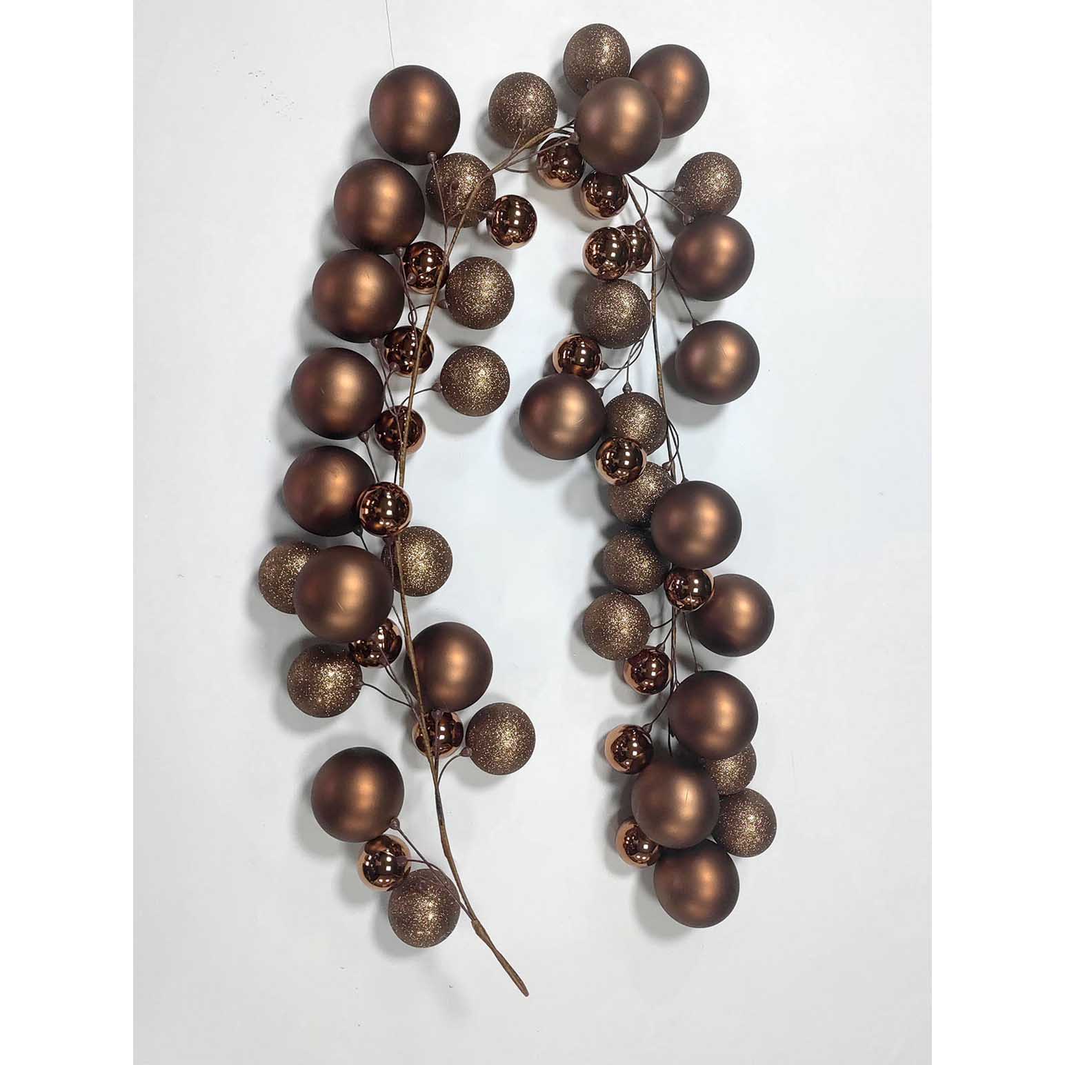Mixed Xmas Bauble Garland 200cm