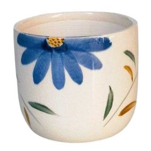Urban Products Maxine Floral Planter Blue & Green 9cm