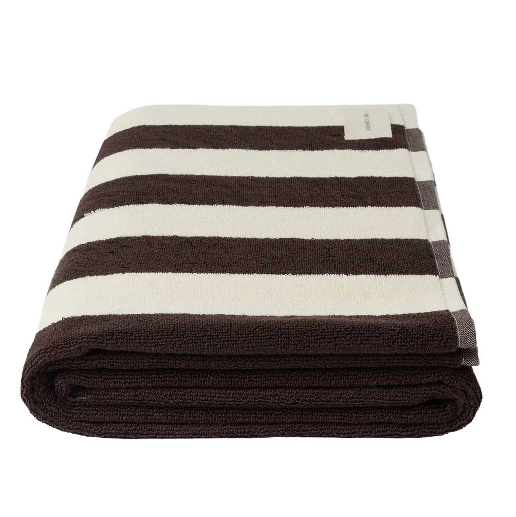 Assembly Label Signature Stripe Beach Towel Ganache