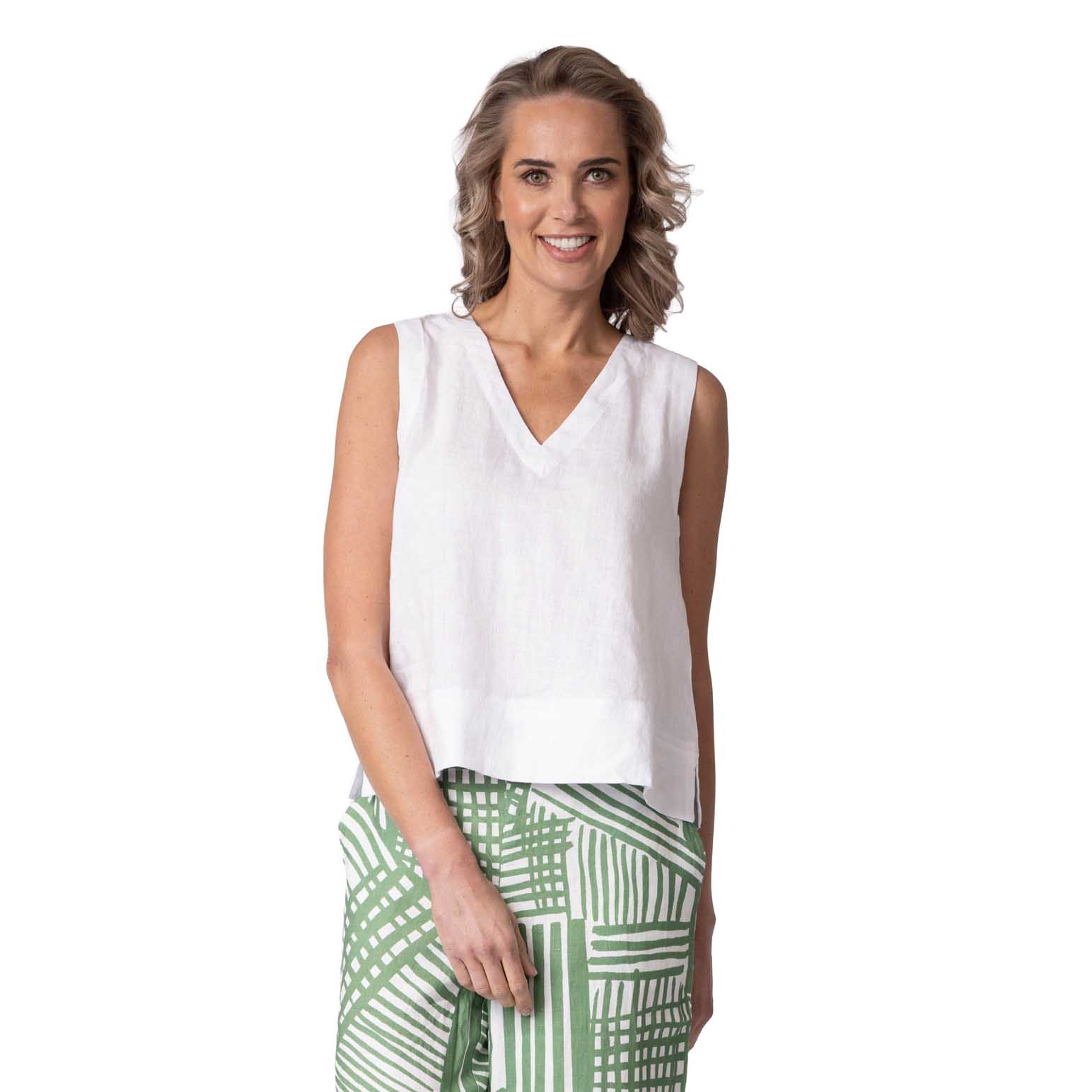 B Essentials By Ballantynes V Neck Shell Top