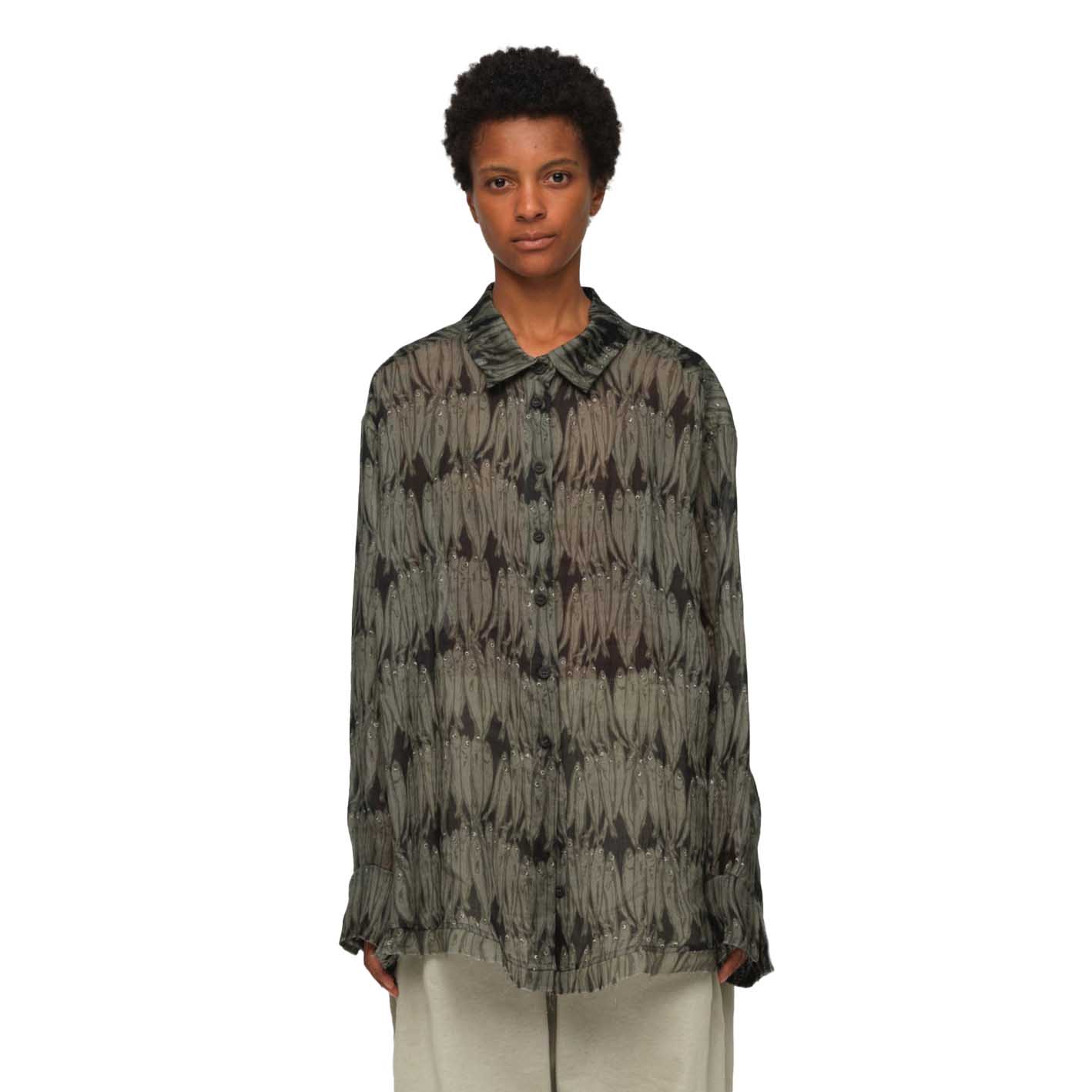 La Vaca Loca Fish Print Shirt