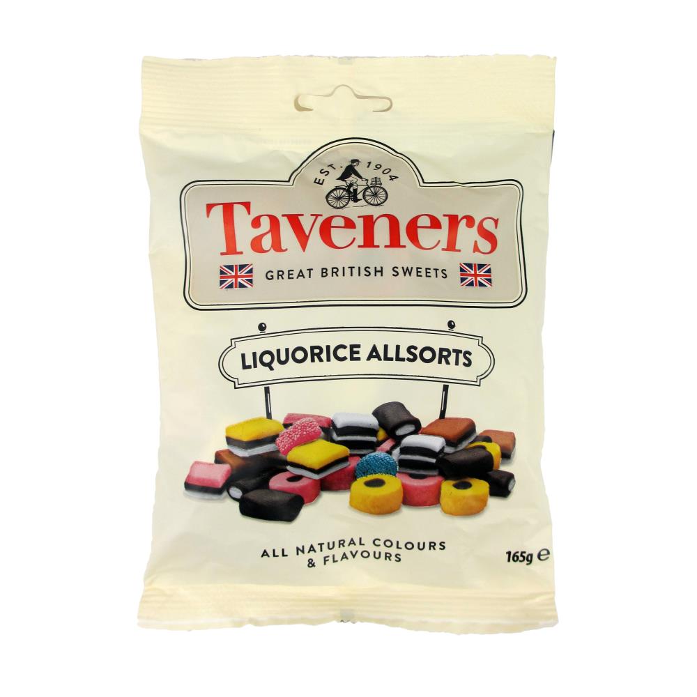 Taveners Great British Sweets Liquorice Allsorts 165g