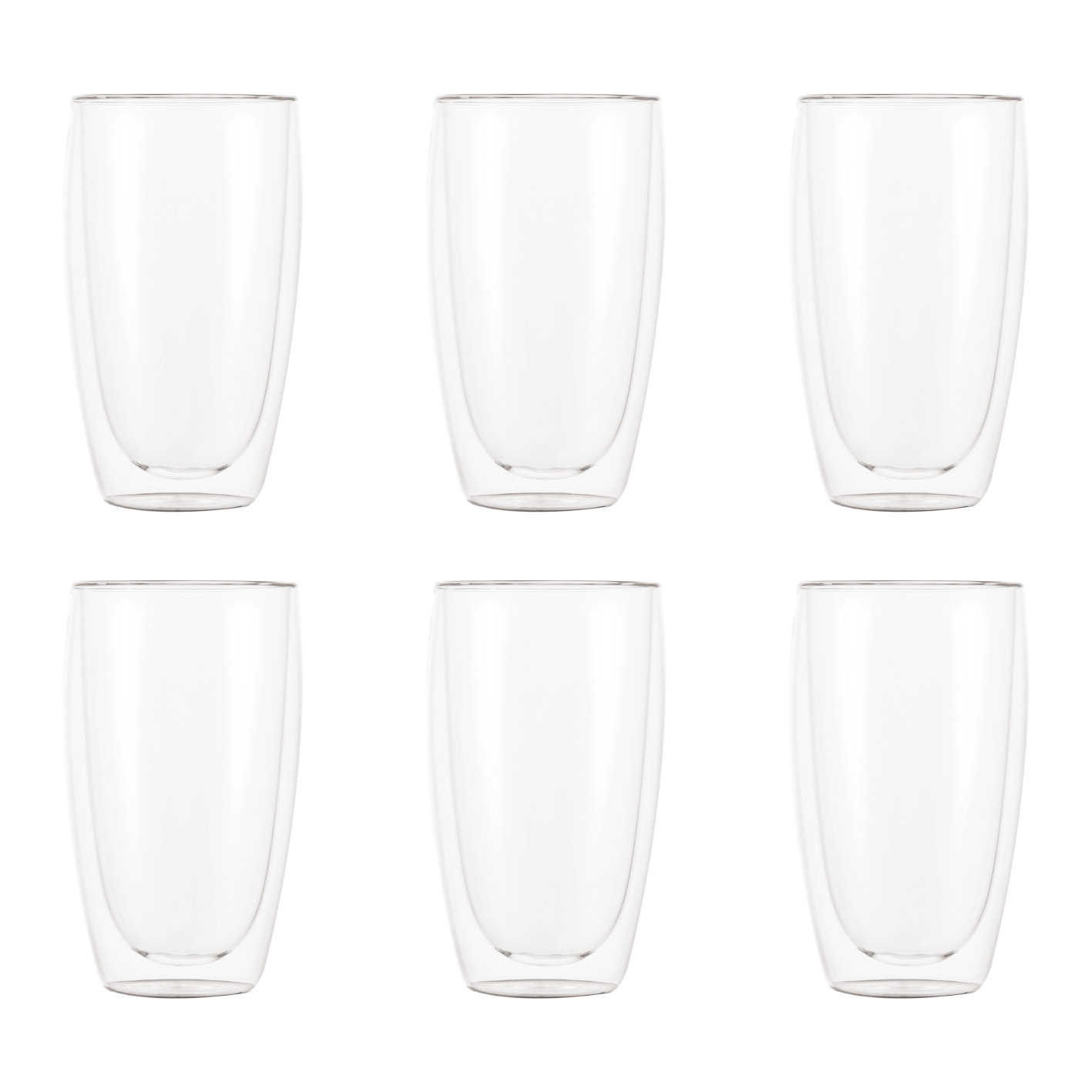 Bodum Pavina 6Pc Glass Double Wall Large 0.45L 15oz