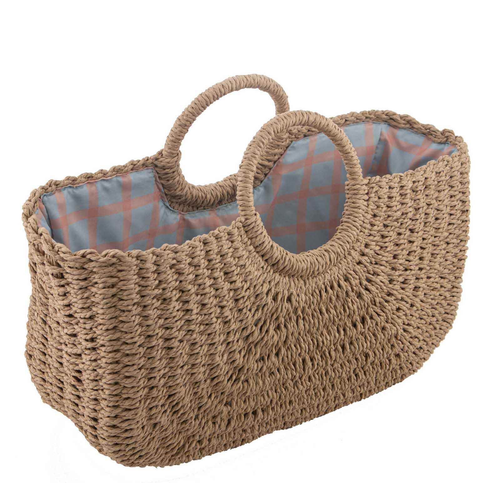 Ladelle Capri Check 45cm Market Basket