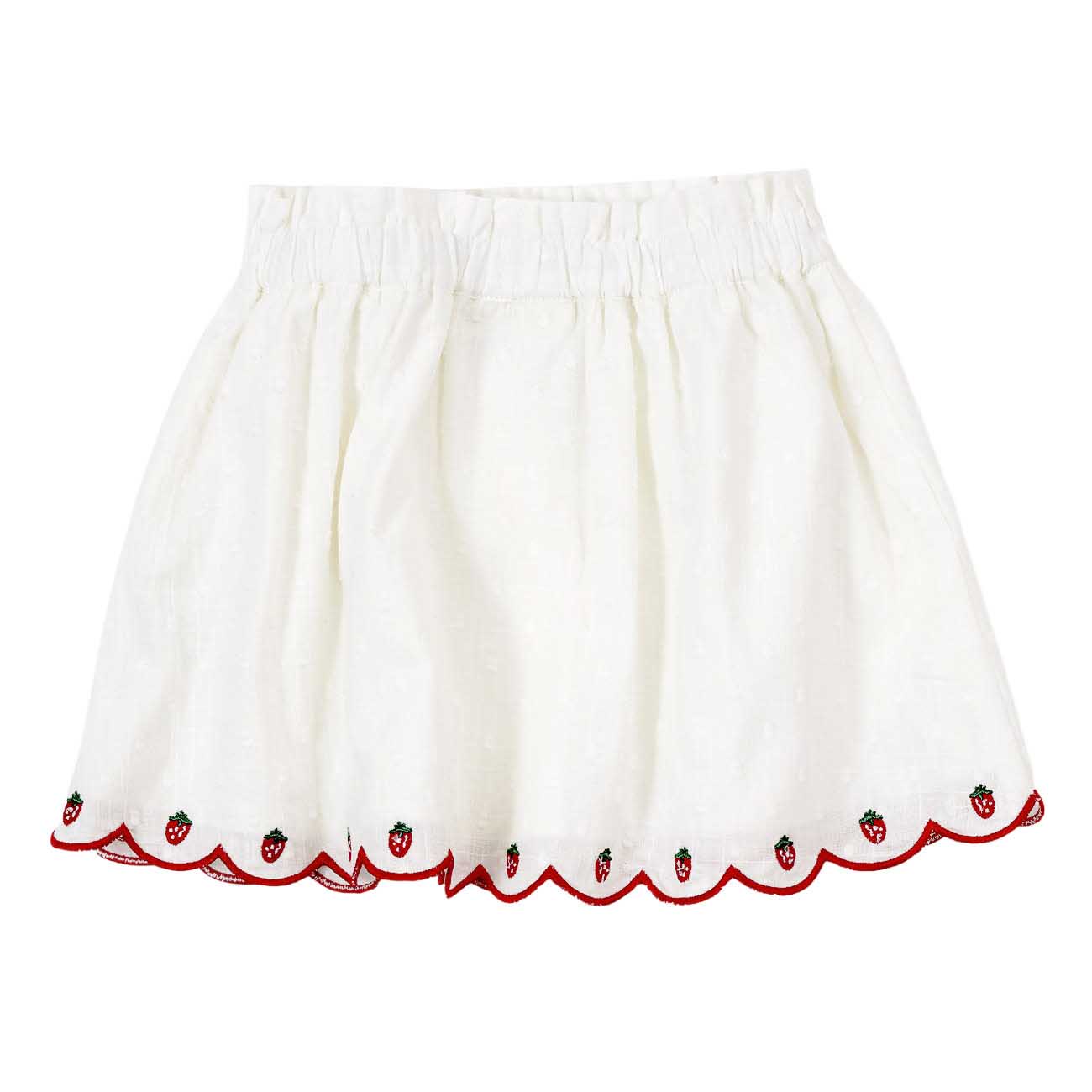 Goldie + Ace Scallop Hem Strawberry Skirt 1-2Y