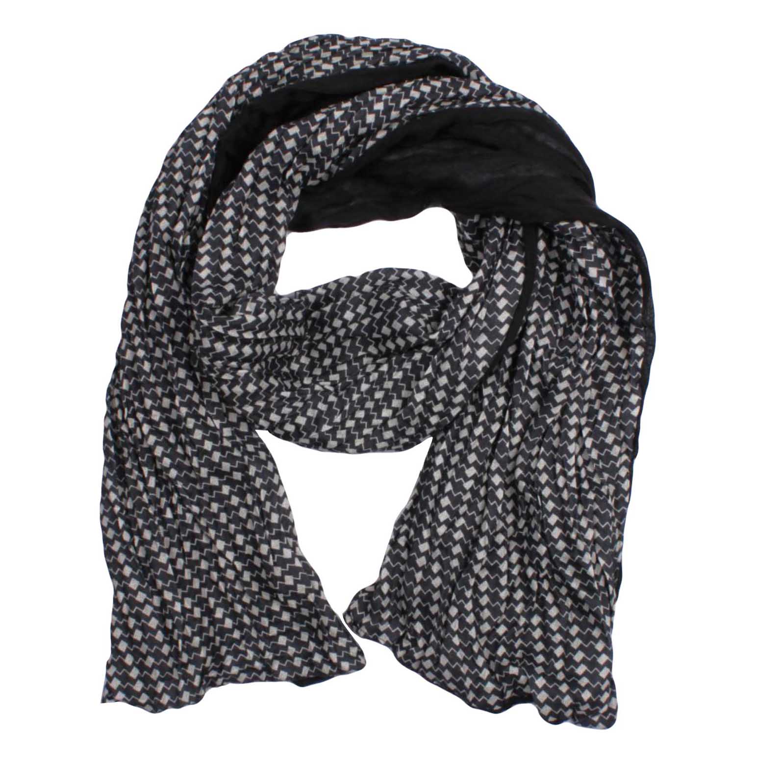 Alice & Lily Geo Print Crushed Reversible Scarf