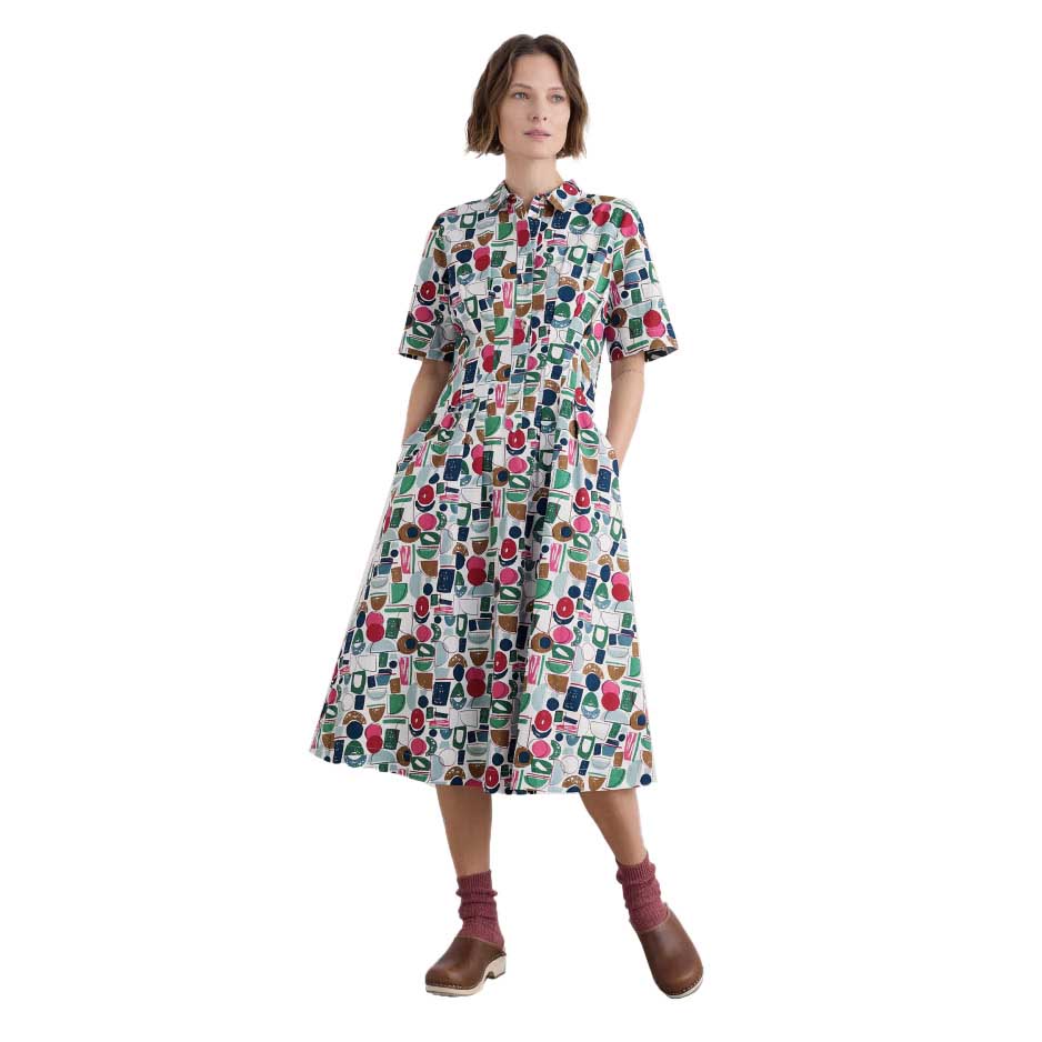 Seasalt Cornwall Wild Liquorice Dress Studio Shapes Chalk