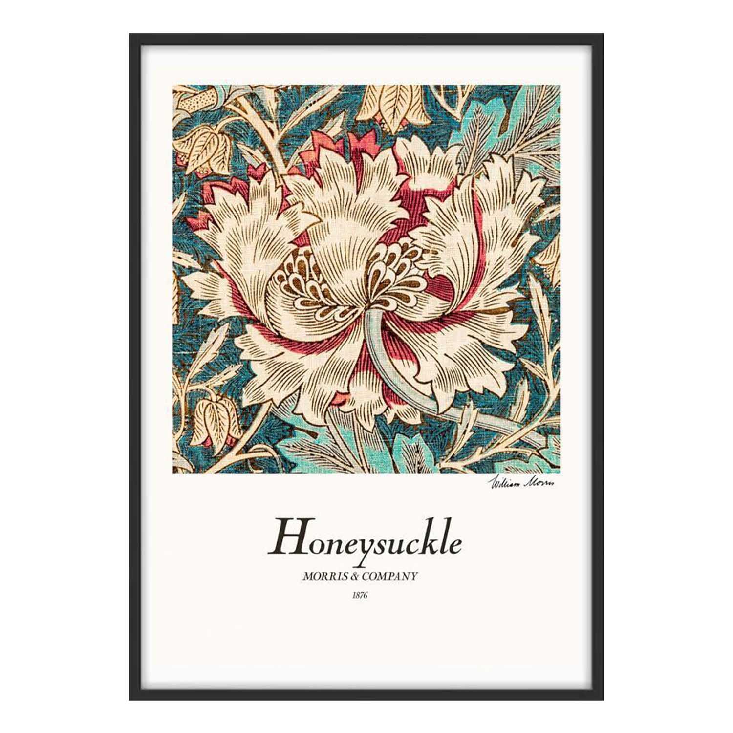 Honeysuckle by William Morris A2 Framed Print