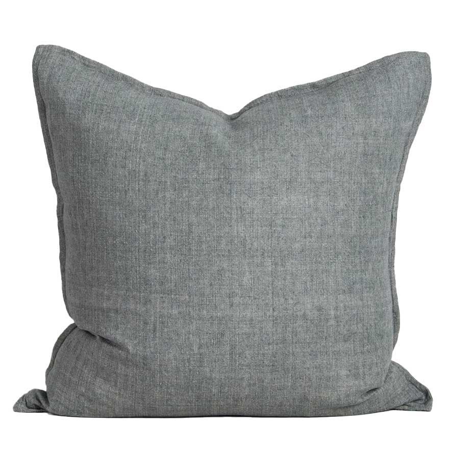 Baya Cassia Cushion With Feather Inner - Steel 55x55cm