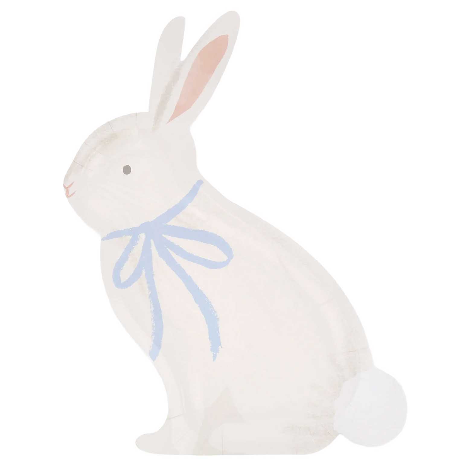 Meri Meri Easter Bunny with Bow Plates (x8)