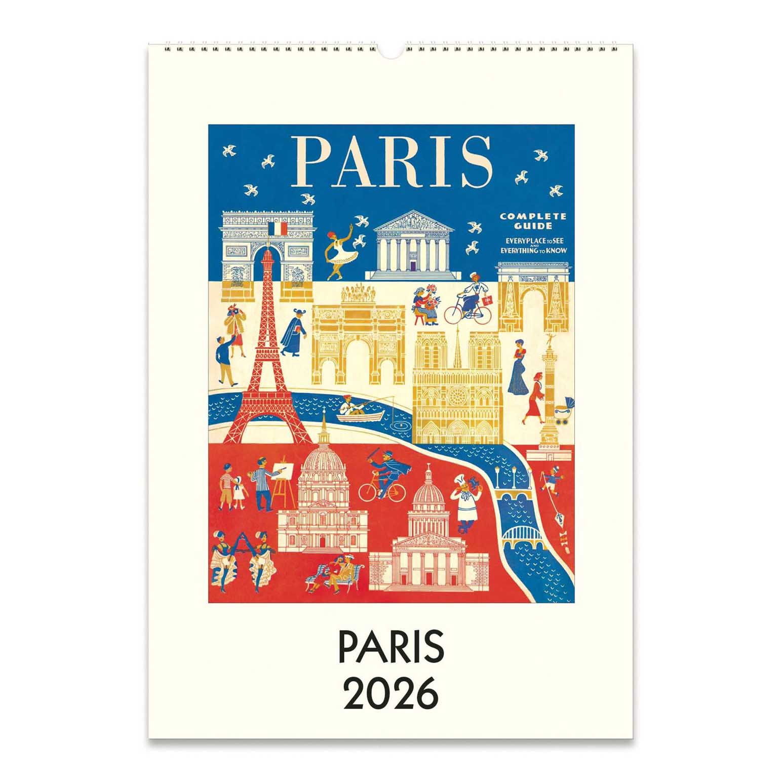 Cavallini Paris 2026 Wall Calendar