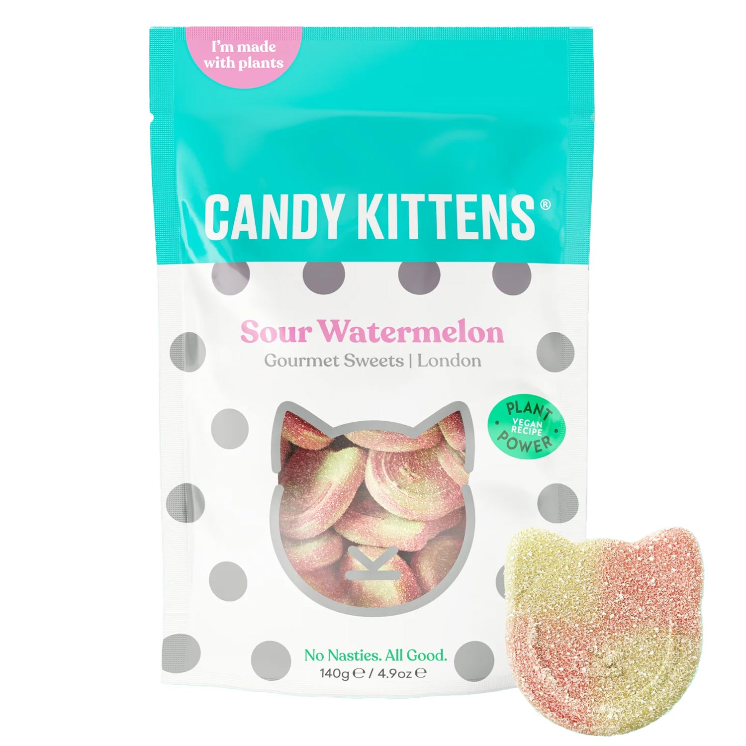 Candy Kittens Sour Watermelon Gummies 140g