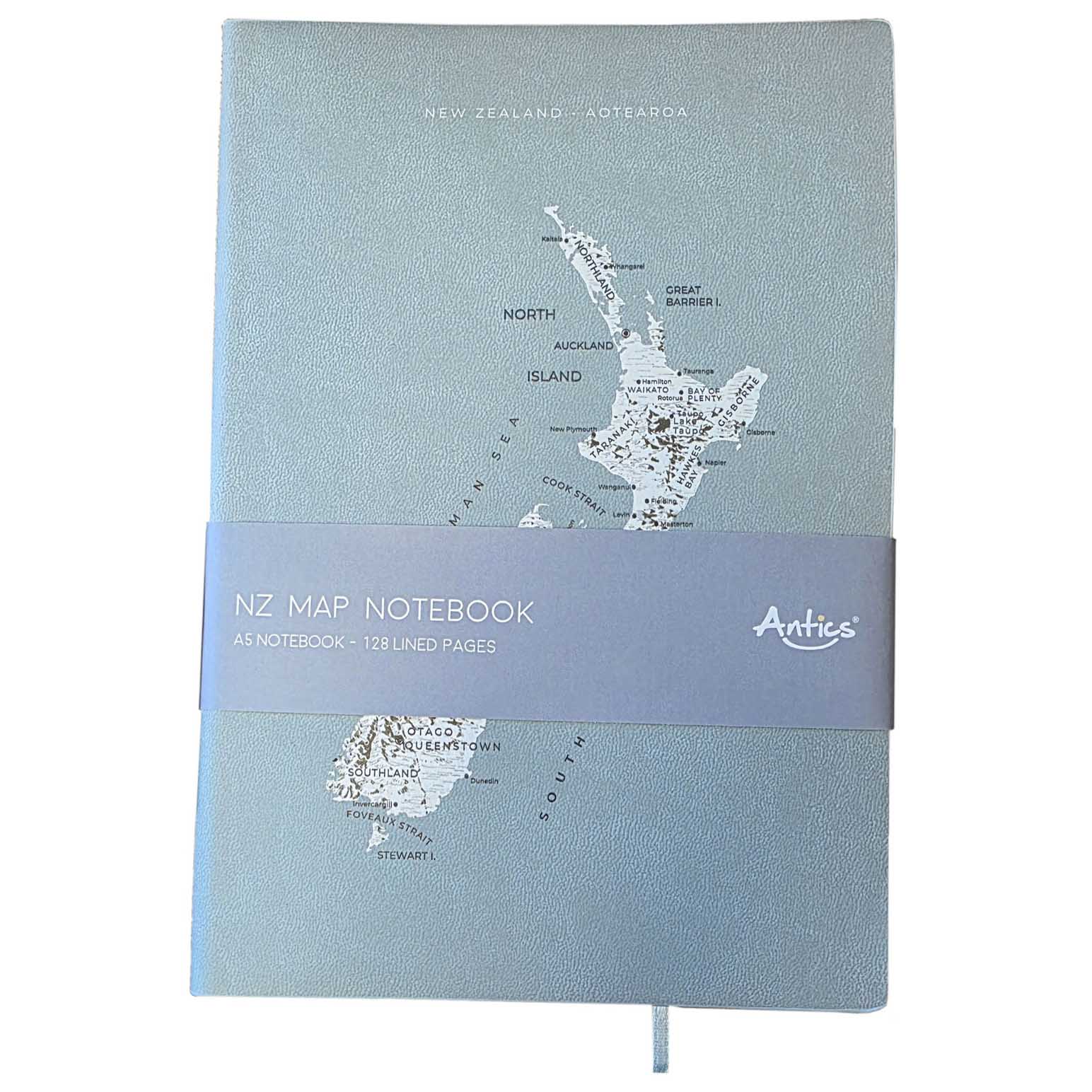 New Zealand Map PU A5 Mint Notebook