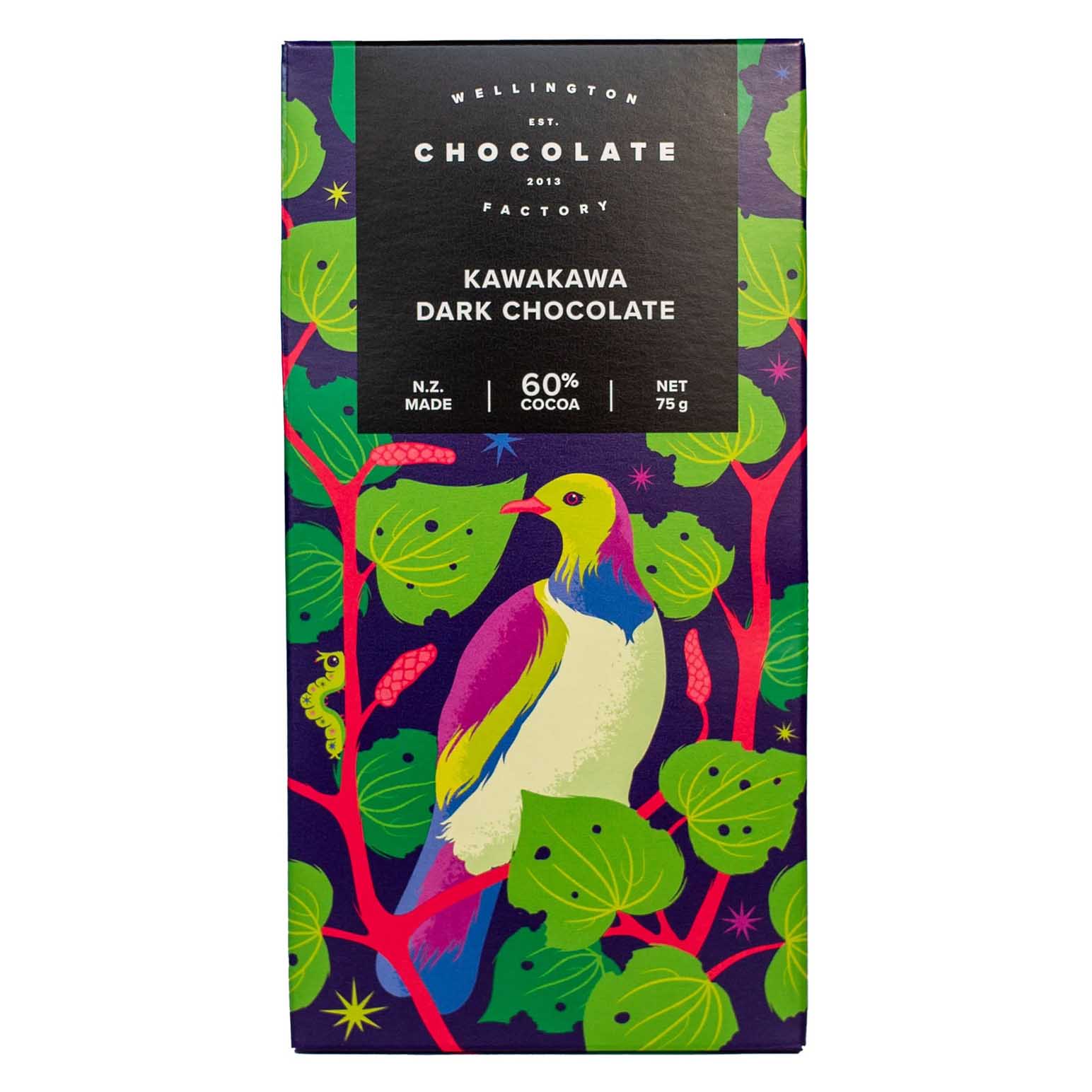 Wellington Chocolate Factory Kawakawa Dark 75g