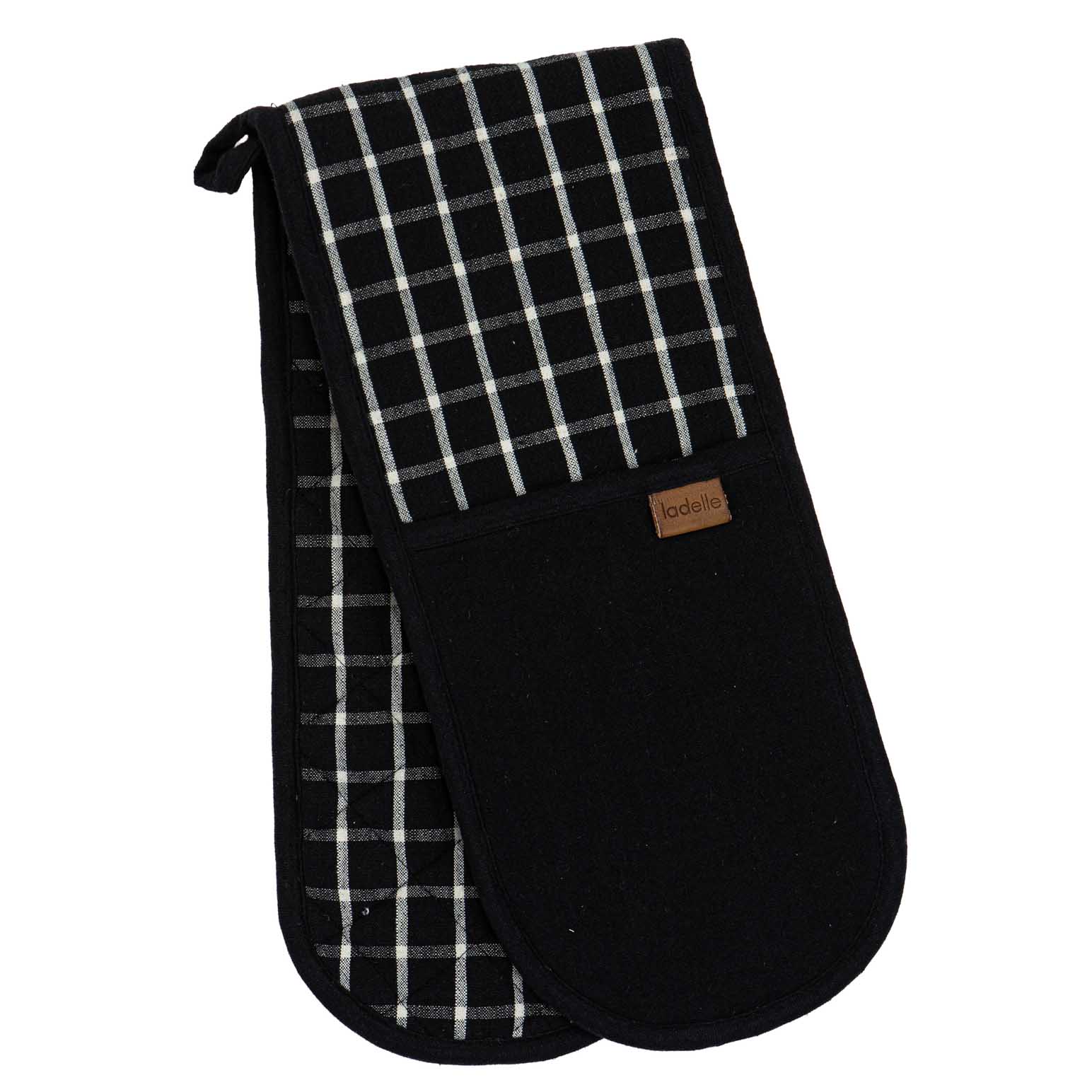 Ladelle Hemingway Black Double Oven Mitt