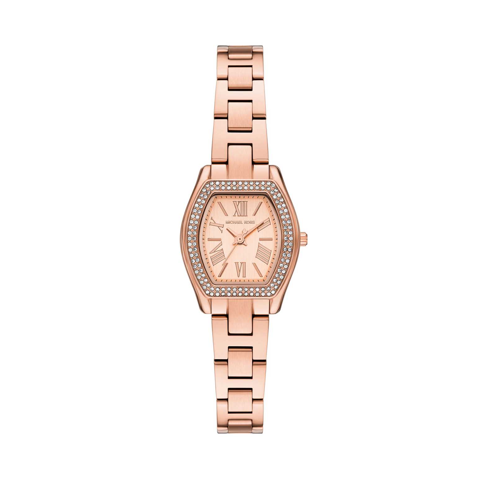 Michael Kors Chelsea Three-Hand Rose Gold-Tone Stainless Steel Watch