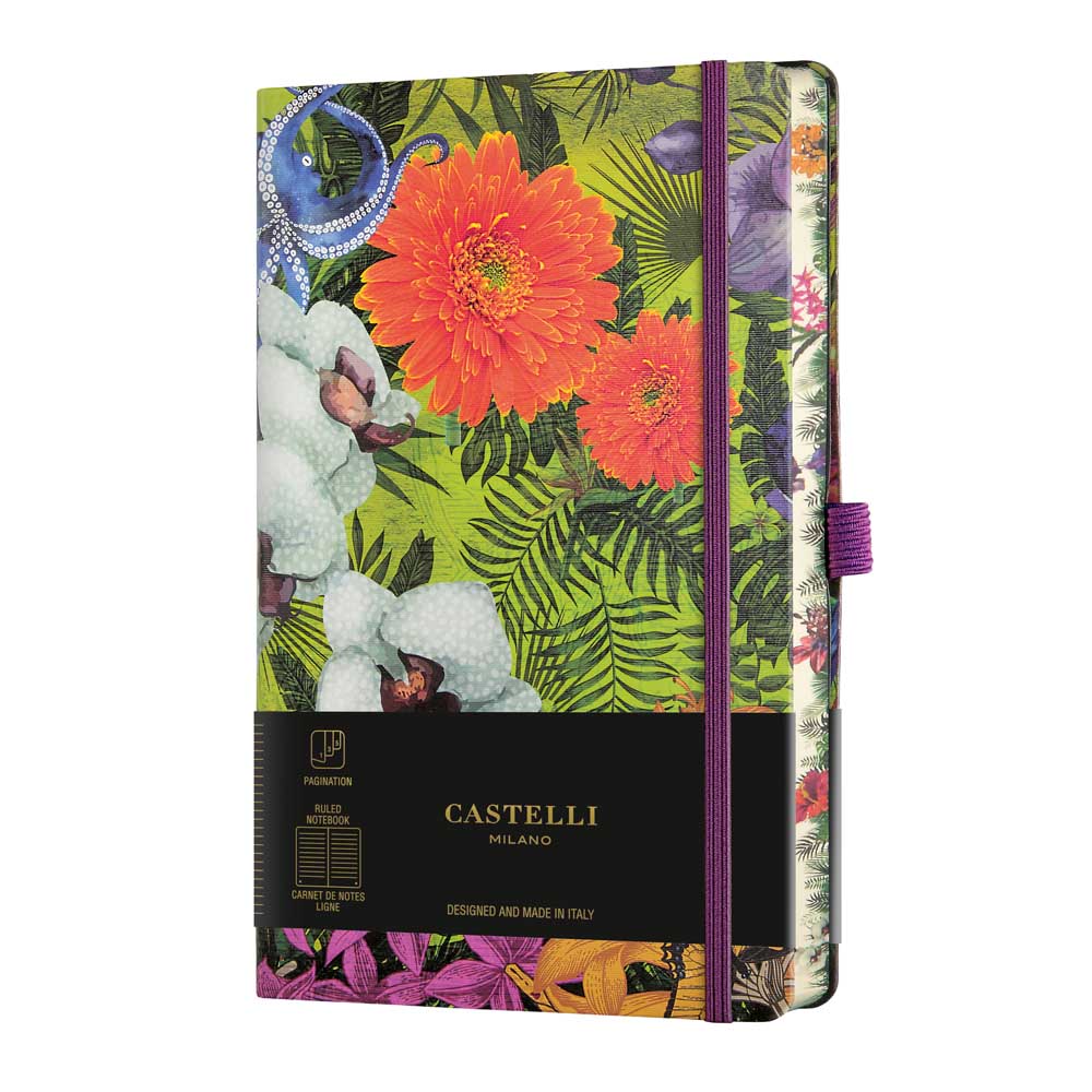 Castelli Notebook A5 Ruled Eden Orchid