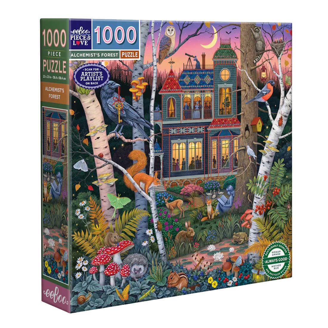 eeBoo Alchemist's Forest Square 1000 Piece Puzzle
