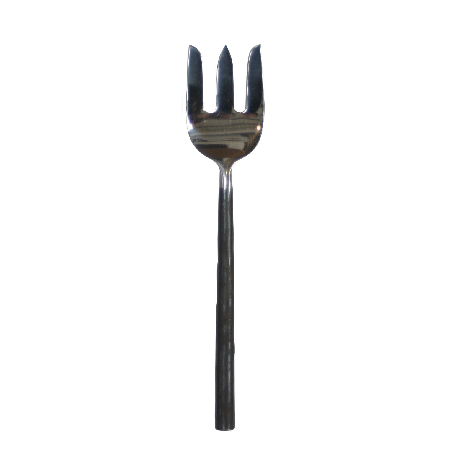 French Country Black Handle Serving Fork Small