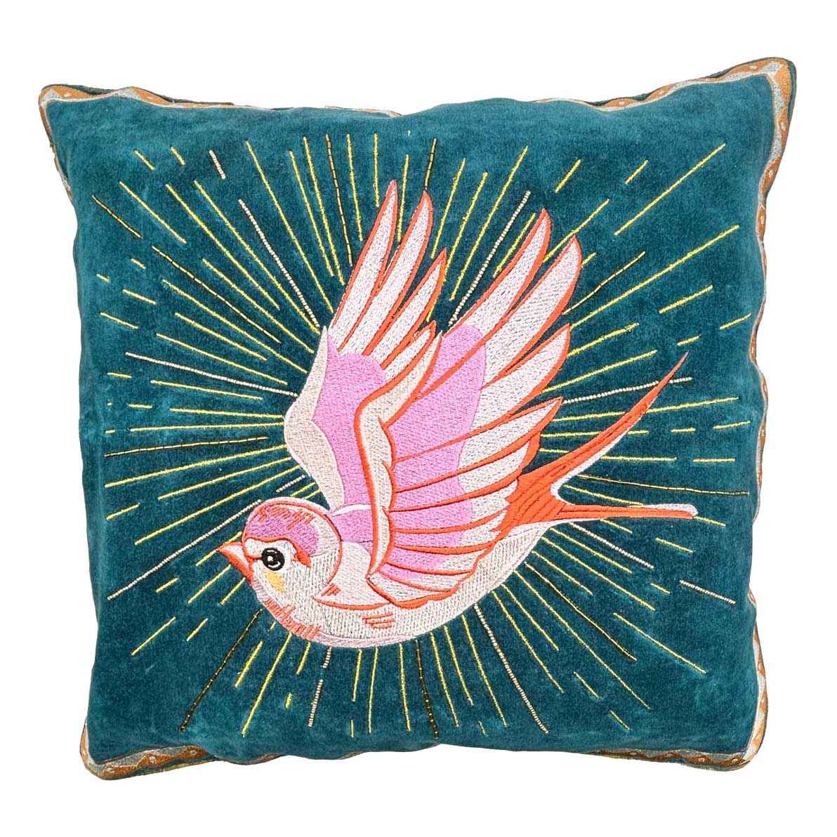 House Of Disaster Inked Bird Cushion