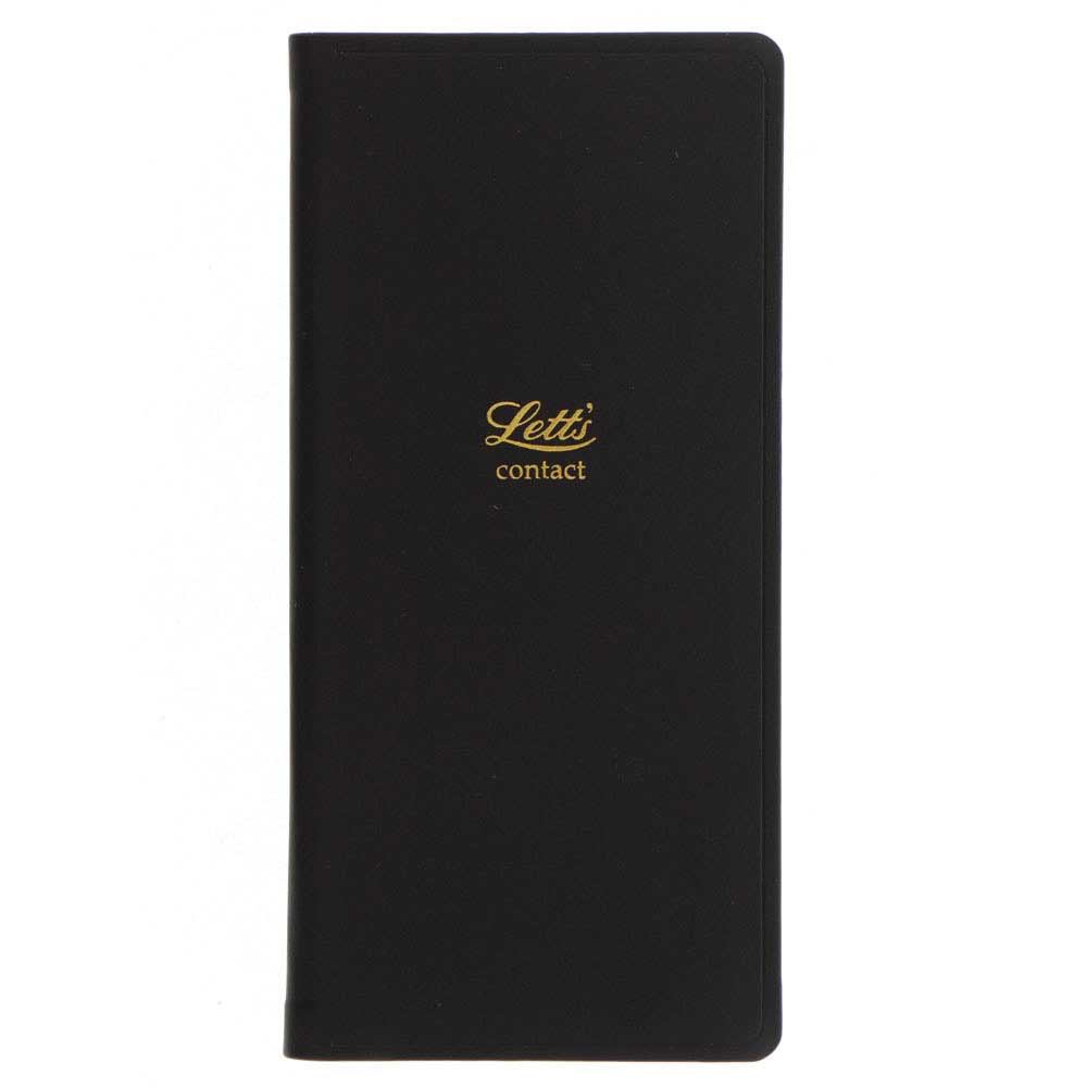 Letts of London Icon Slim Pocket Address Book - Black