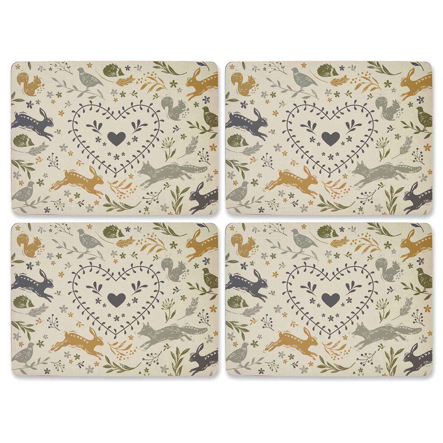 Cooksmart Woodland Set Of 4 Placemats