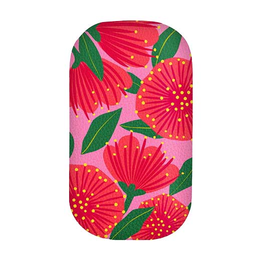 Bright Botanical Pink Pohutukawa Trinket Box