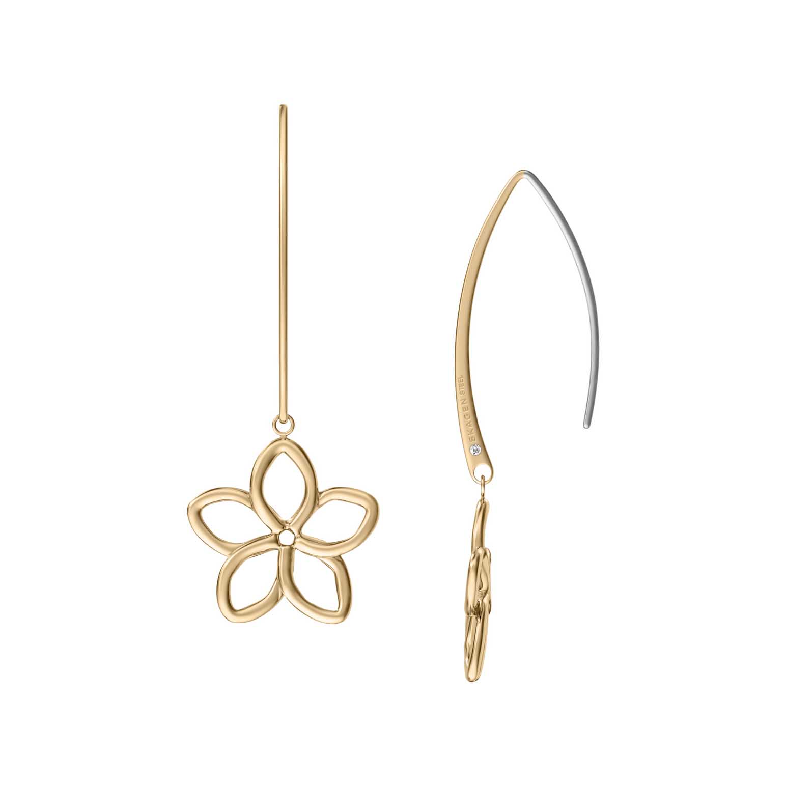 Skagen Moderne Ikon Gold-Tone Drop Earrings