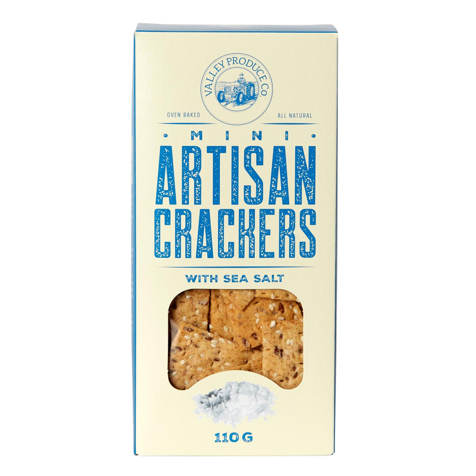 Valley Produce Co. Mini Artisan Crackers with Sea Salt 110g