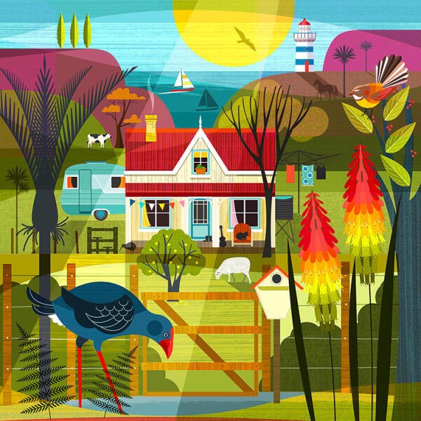 Ellen Giggenbach Afternoon On The Farm Matted Print