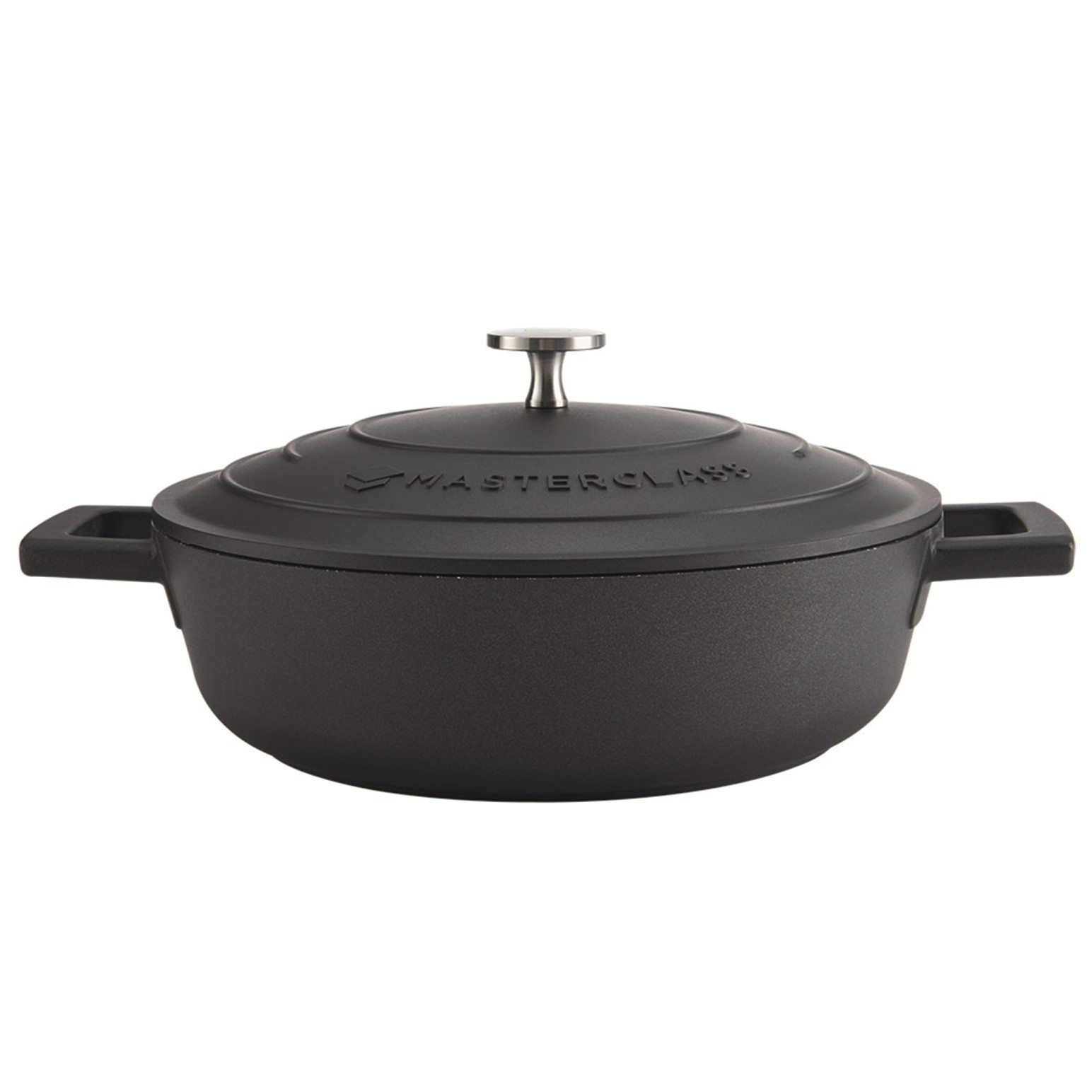 MasterCraft Cast Aluminium Shallow Casserole Dish Gift Boxed 32cm - Black
