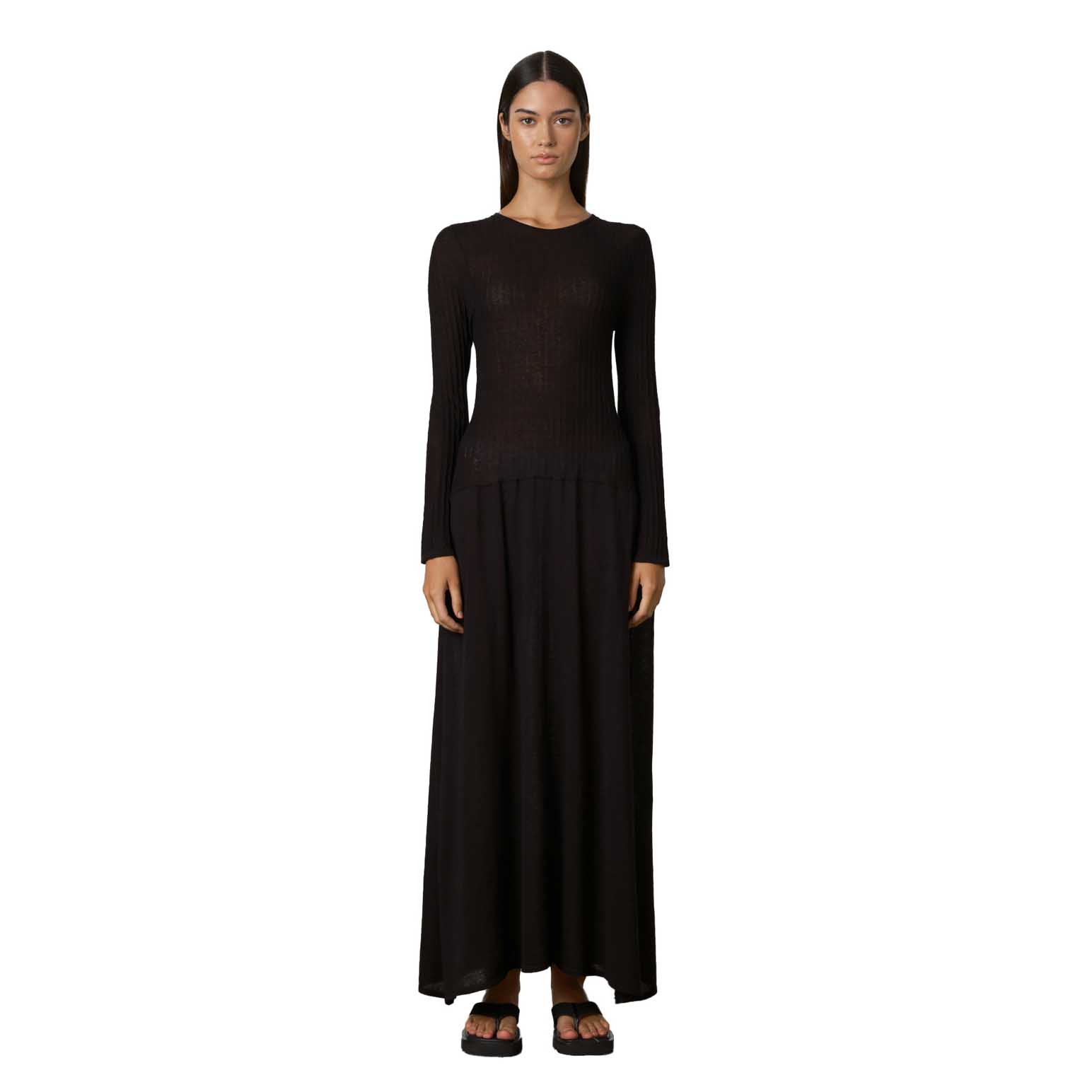 Zulu & Zephyr Black Rib Knit Dress
