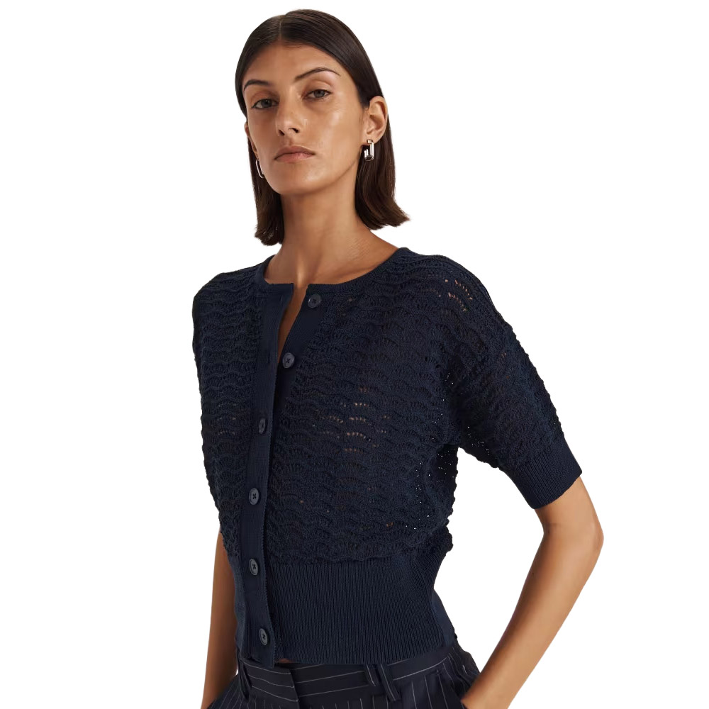 SABA Prue Cotton Crochet Cardi