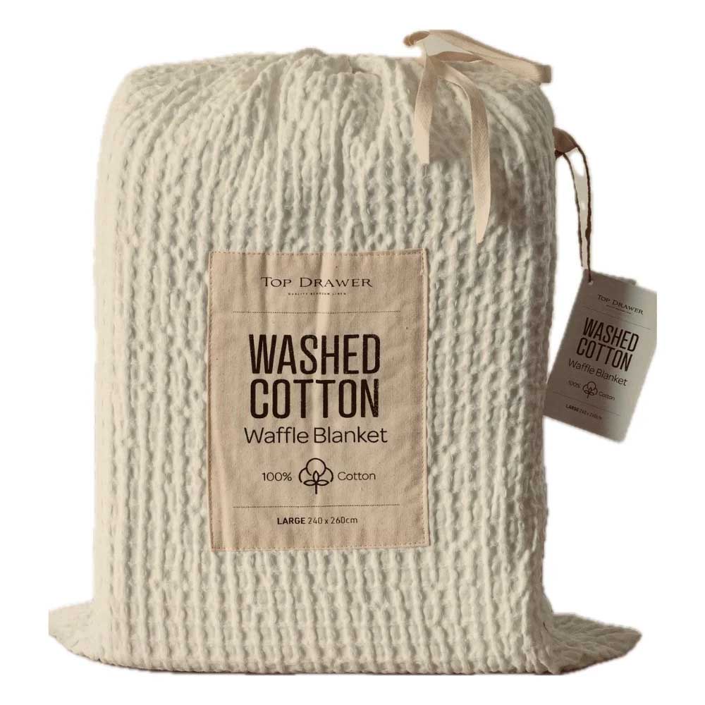 Top Drawer 100% Cotton Waffle Blanket Medium