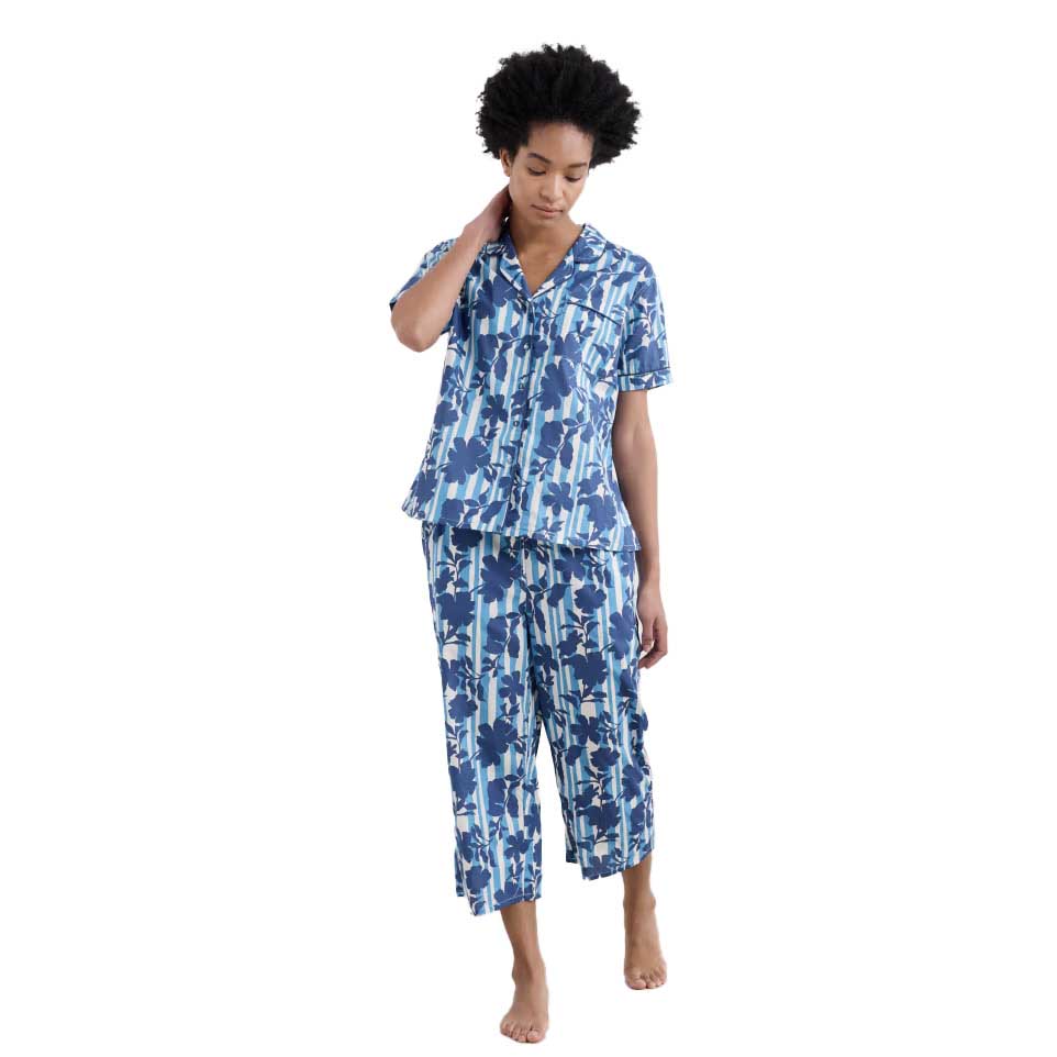Seasalt Cornwall Nesting Bird Pyjamas Camellia Stripe Paddle