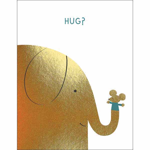 Vevoke Foil Card-Elephant Hugs