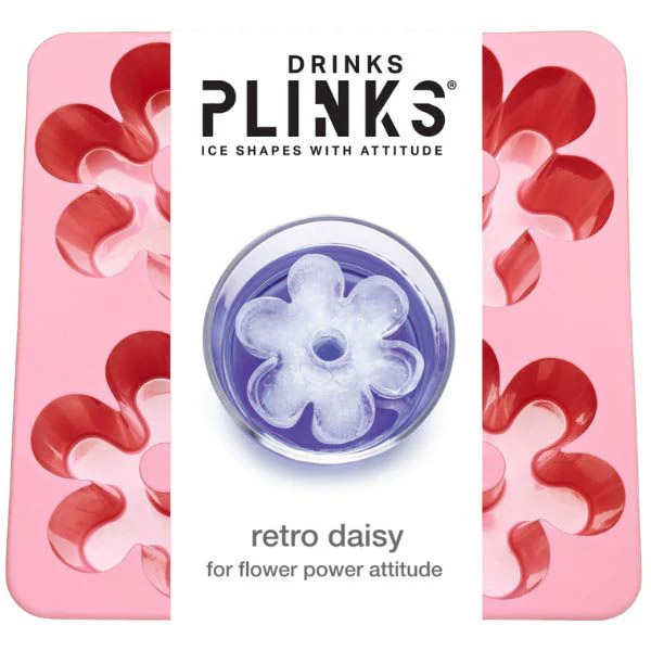 Drinks Plinks Ice Cube Tray - Retro Daisy Pink