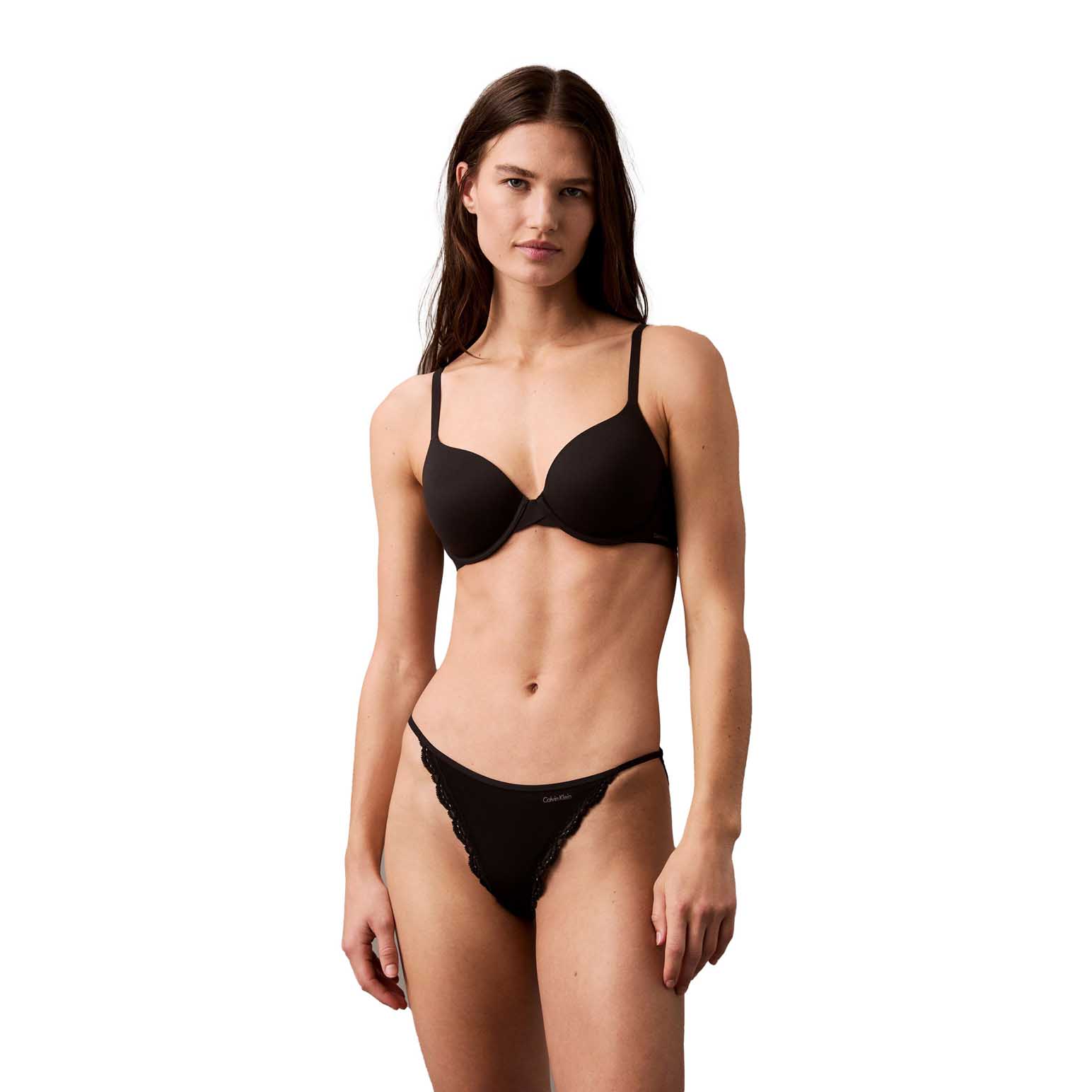 Calvin Klein Microfiber Stretch With Lace String Bikini