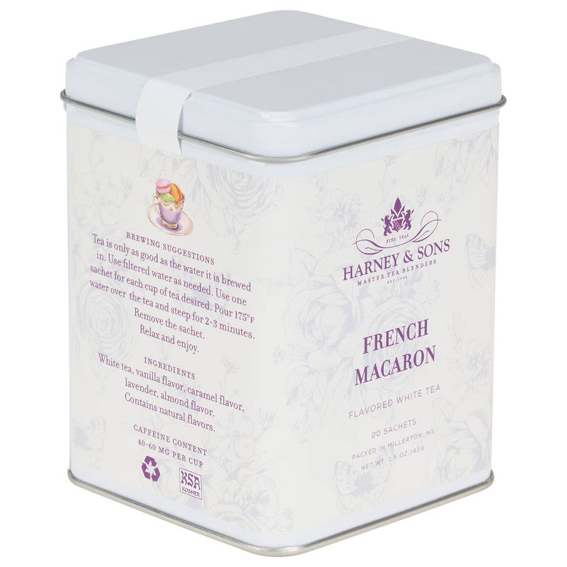 Harney & Sons French Macaron Flavoured White Tea Tin of 20 Sachets