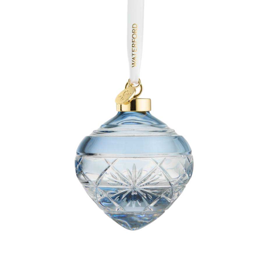 Waterford Winter Wonders Bauble Snowflakes Light Blue