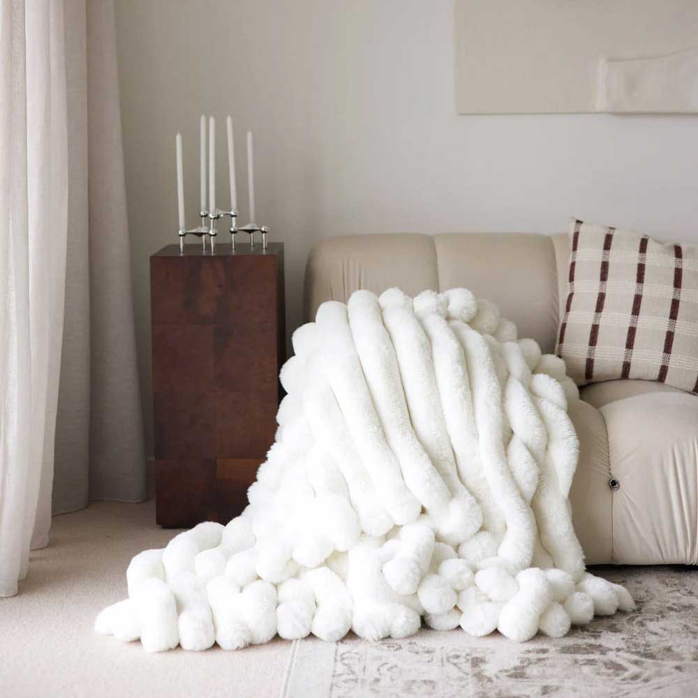 Home Lab Benni Vegan Fur Throw