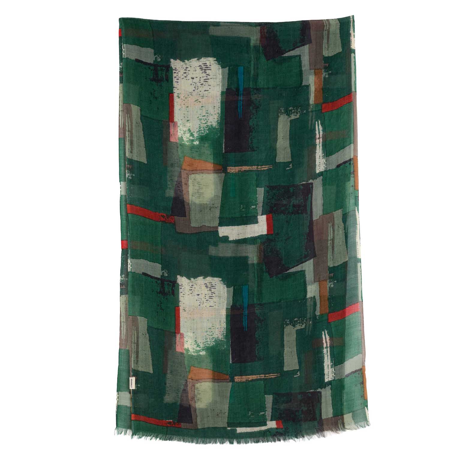 Seasalt Cornwall Pretty Printed Scarf Aerial Field Coppice