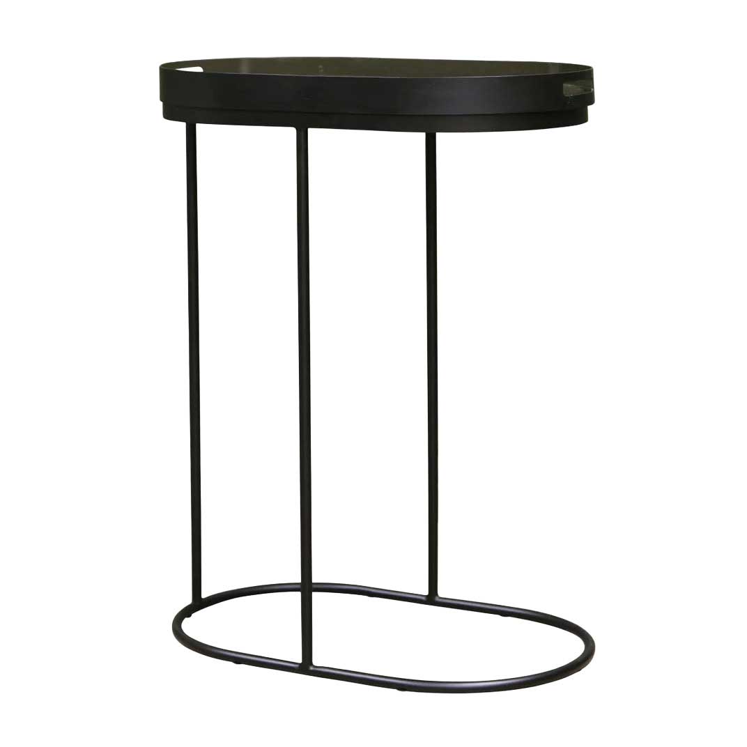 Studio Arlo Sofa Tray Table - Black & Army Grey Green