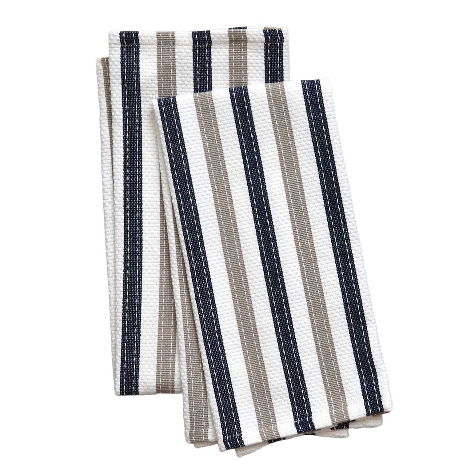 Wallace Cotton Stripe Tea Towel Set Of 2