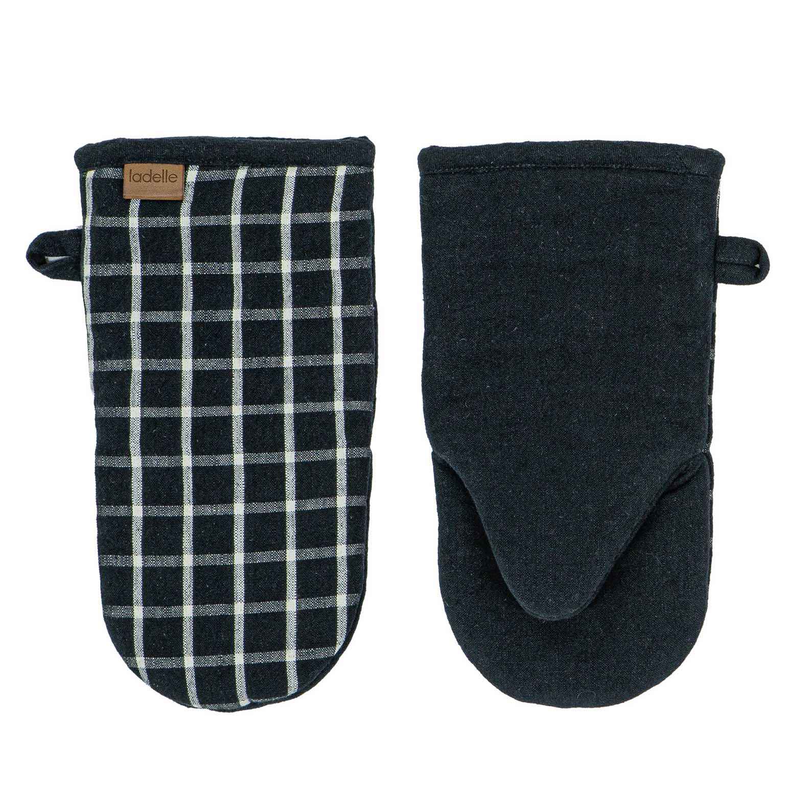Ladelle Hemingway Black 2Pk Baker's Oven Mitt