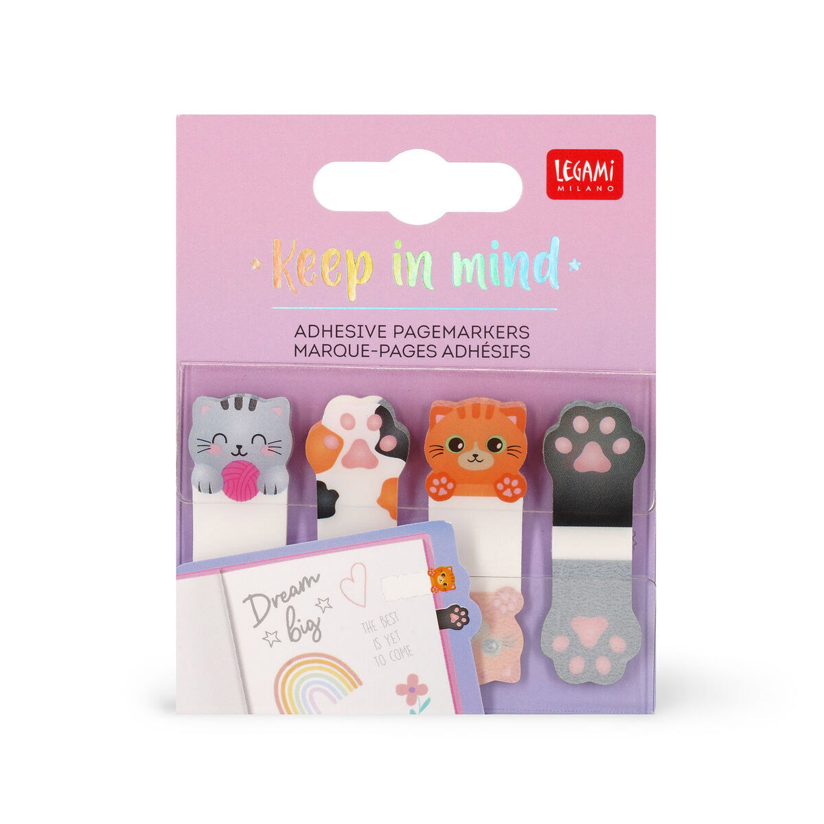 Legami Kitty Keep In Mind Adhesive Page Markers