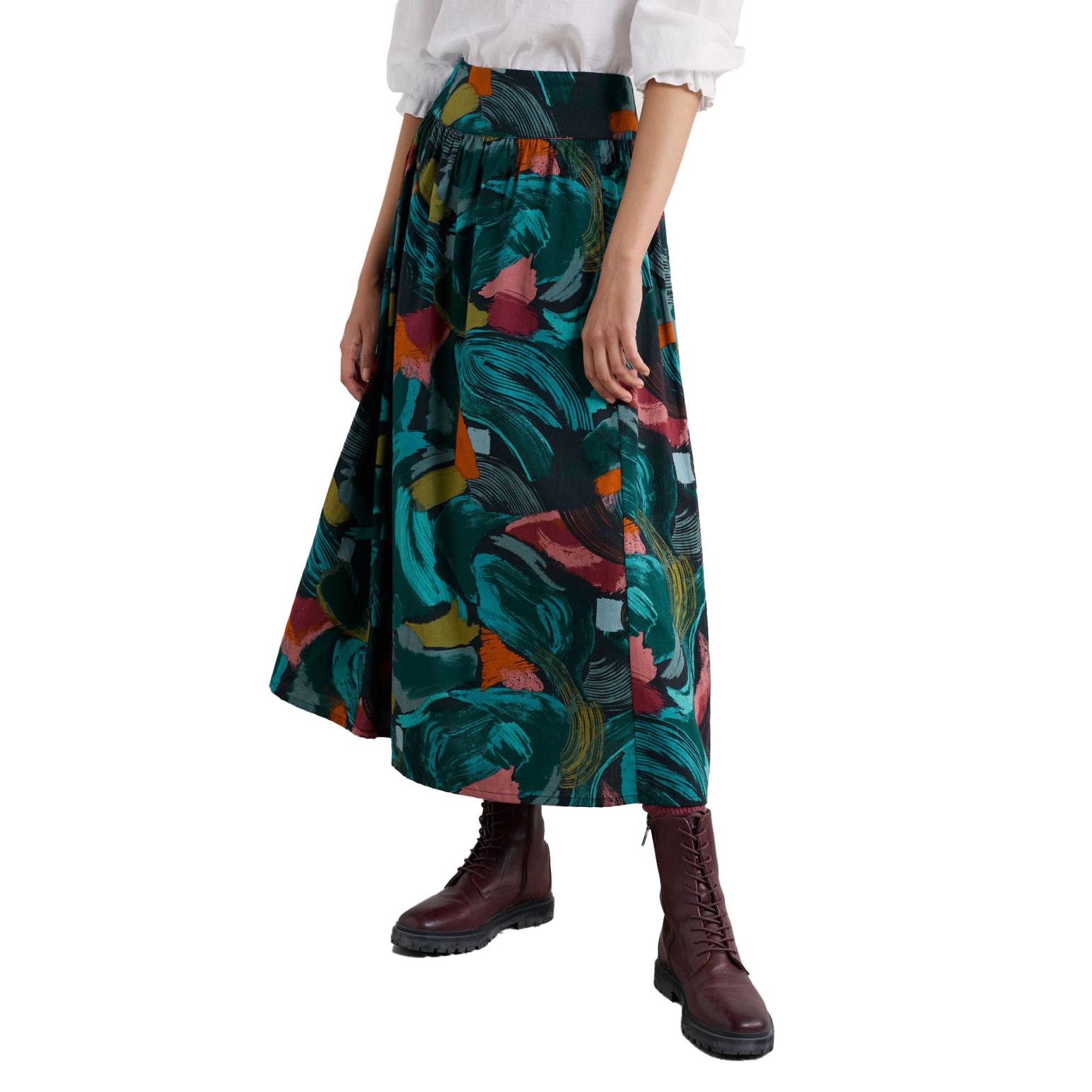 Seasalt Cornwall Mevagissey Skirt Lelant Abstract Mix