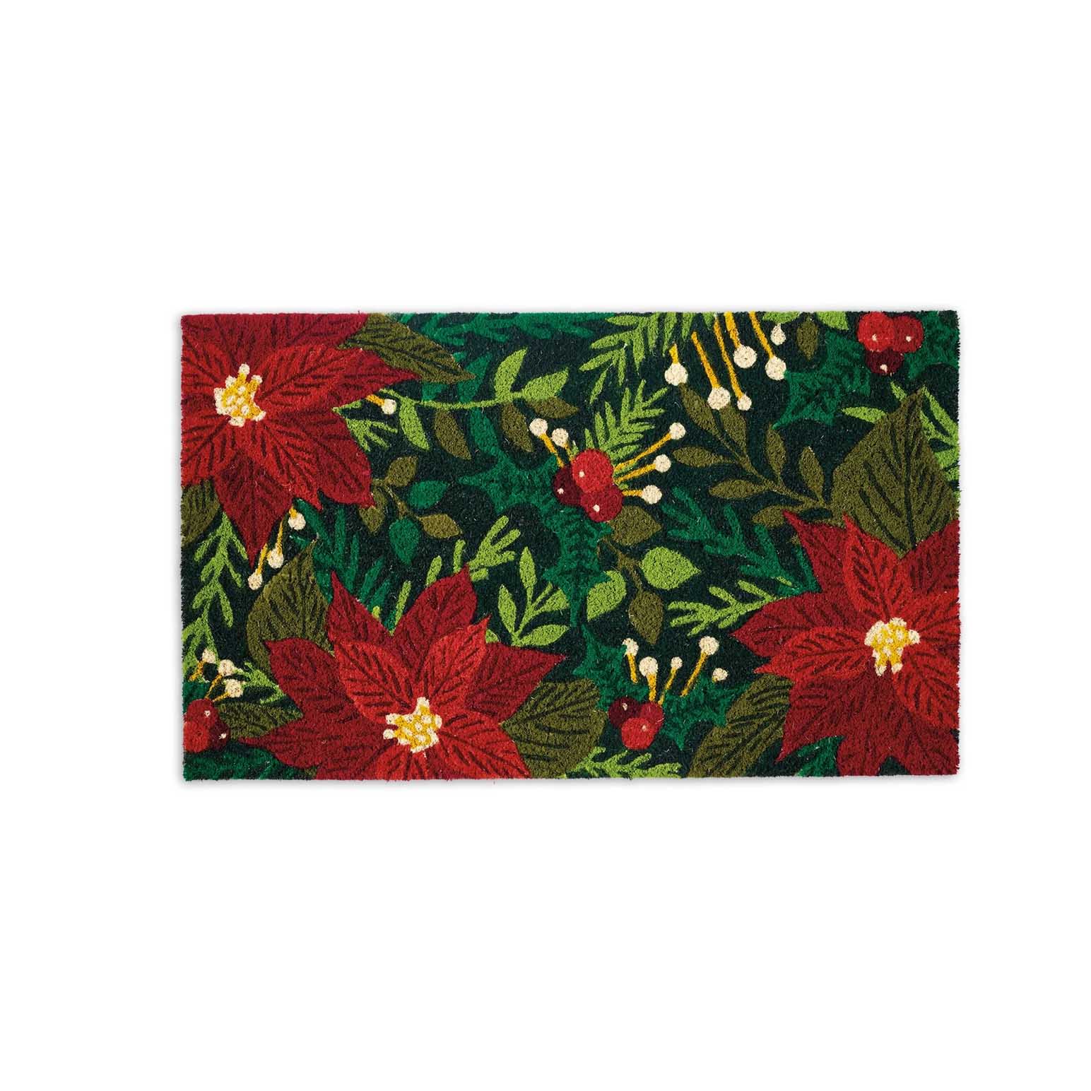 DII Coir Door Mat 44.5x75cm - Poinsettias