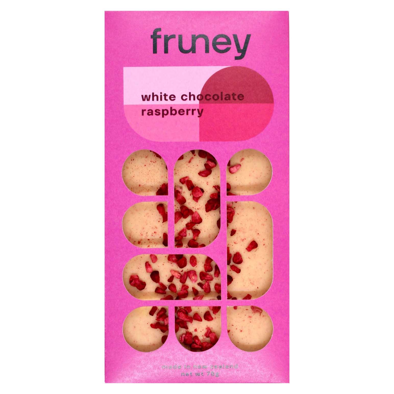 Fruney Handcrafted Chocolate White Chocolate Raspberry 75g