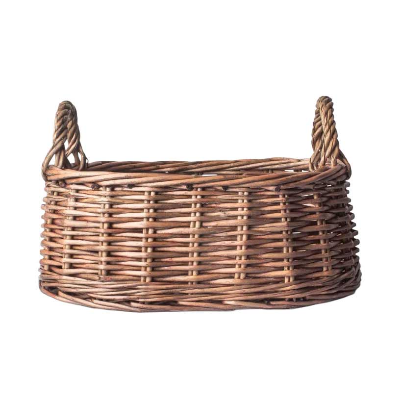 French Country Riviera Woven Low Basket Small